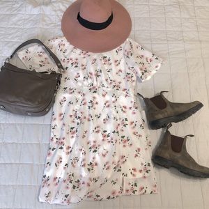 Missguided Floral double slit midi dress